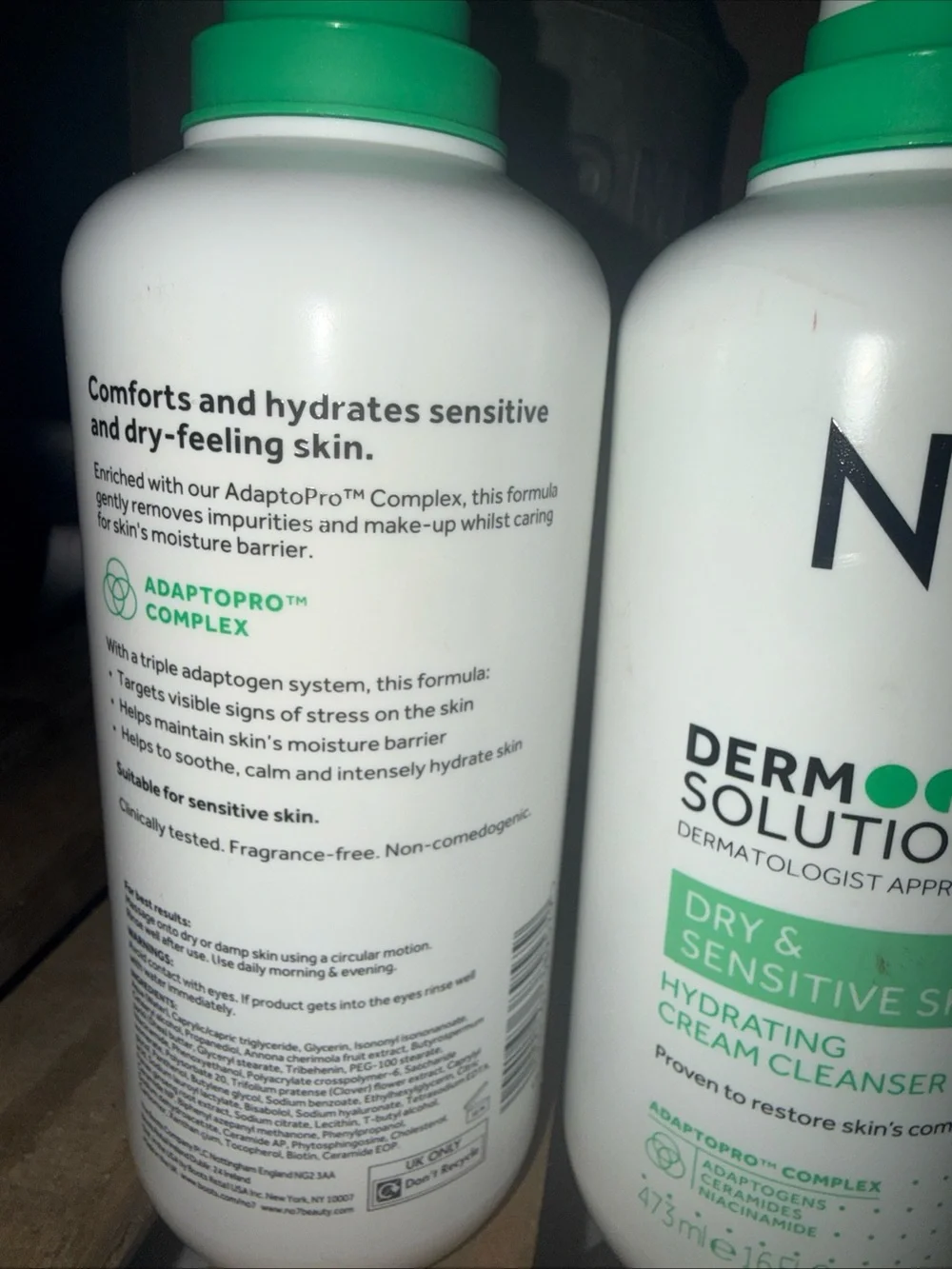 2- no 7 Derm Soltions  Hydrating Cream Cleanser for Dry & Sensitive Skin - 16 oz